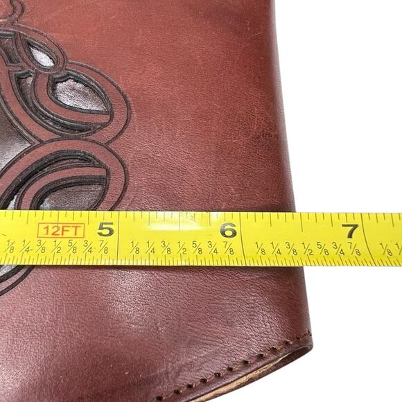 Frye Women’s Melissa D Ring Brown Logo Leather Riding Boot Size US 6.5 B - Picture 11 of 12